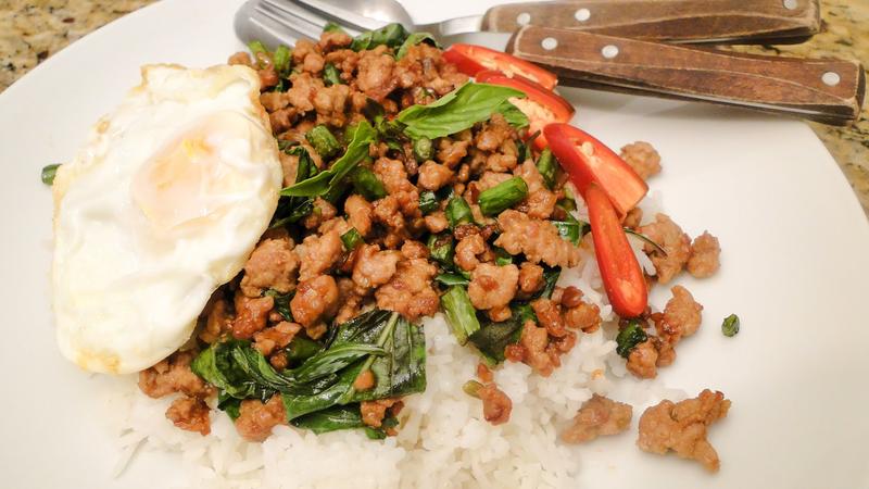 Authentic Thai Recipe for Stir Fried Pork with Basil & Chili